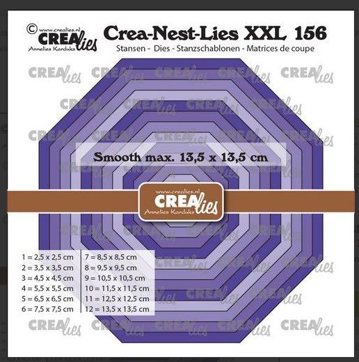 Crealies Crea-Nest-Lies XXL Achteck glatt max13,5x13,5cm