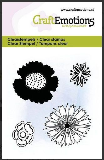 CraftEmotions clearstamps 6x7cm - Einzelne Blumen 1