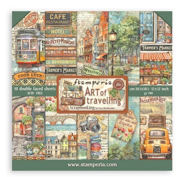 Stamperia Art of Travelling 12x12 Inch Paper Pack