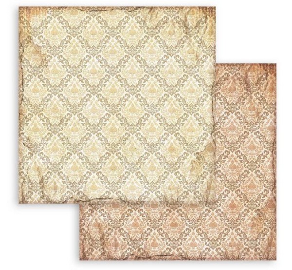 Stamperia Alterego 12x12 Inch Paper Sheet Ochre Wallpaper