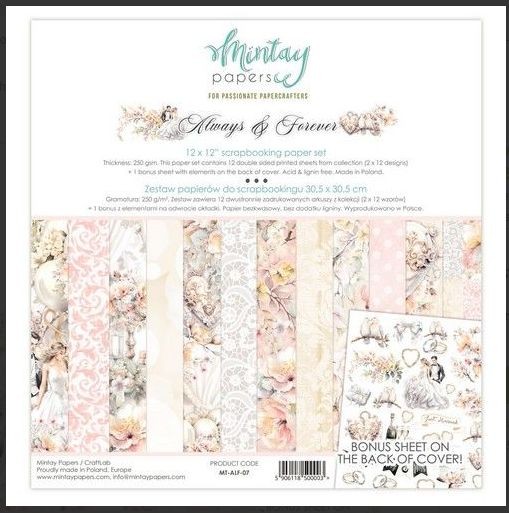 Mintay 12 x 12 Paper Set - Always & Forever