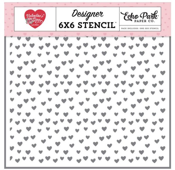 Echo Park Valentine's Day Stencil Bubbly Hearts (VD406035)