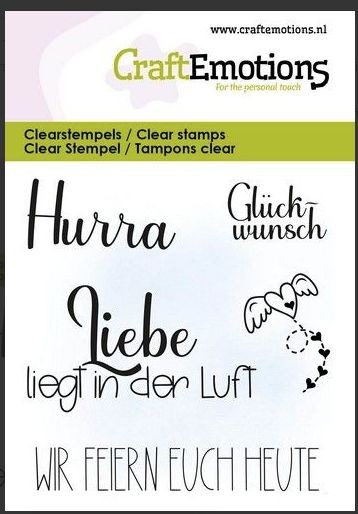 CraftEmotions clearstamps 6x7cm - liebe liegt in der Luft - DE KreativDsein Design - Billes