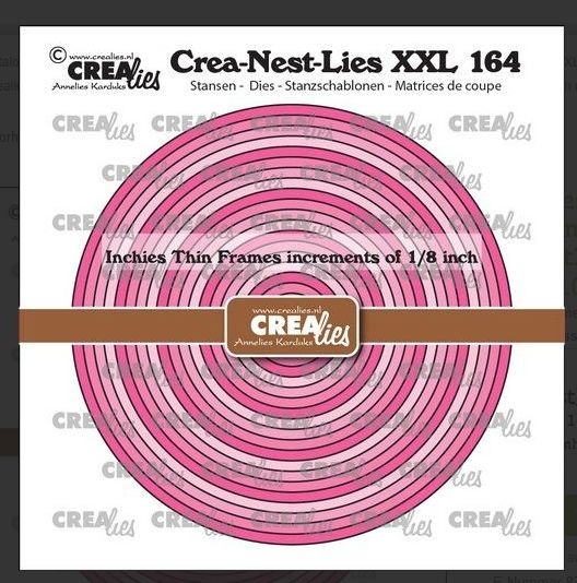 Crealies Crea-Nest-Lies XXL Inchies kreise dünne Rahmen max. 5,125 x 5,125 inch