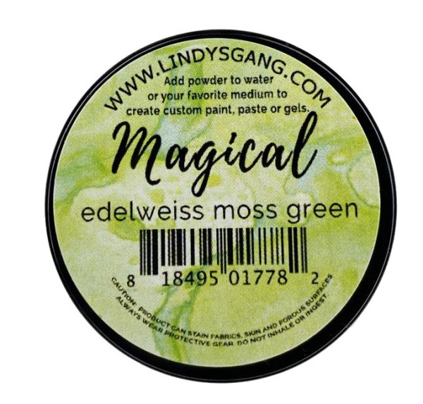 Lindy's Stamp Gang magical edelweiss moss green