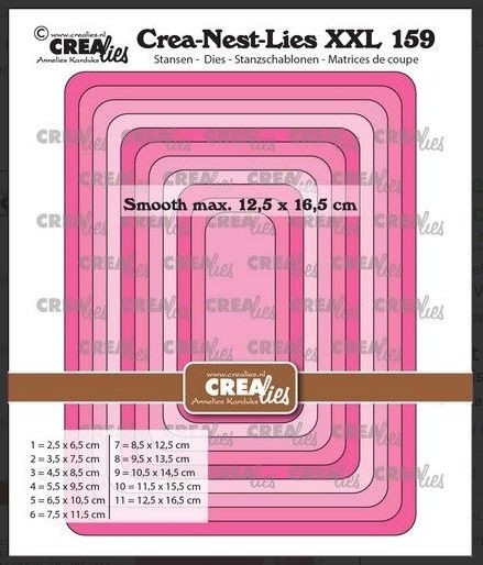 Crealies Crea-Nest-Lies XXL Rechteck glatt max. 12,5 x 16,5 cm