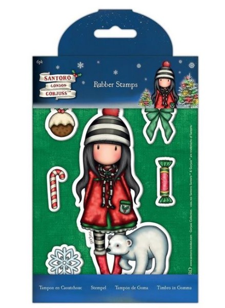 Christmas Rubber Stamp (6pcs) (GOR 907901)