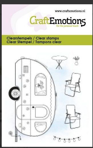 CraftEmotions clearstamps 6x7cm - Wohnwagen