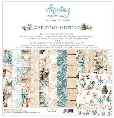 Mintay 12 x 12 Paper Set - Christmas Blessings MT-CHB-07