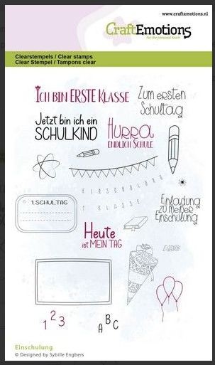 CraftEmotions clearstamps A6 - Einschulung (DE) KreativDsein Design - Billes