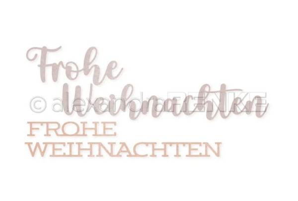 alexandraRENKE Stanzschablonen Schriften-Duo Frohe Weihnachten