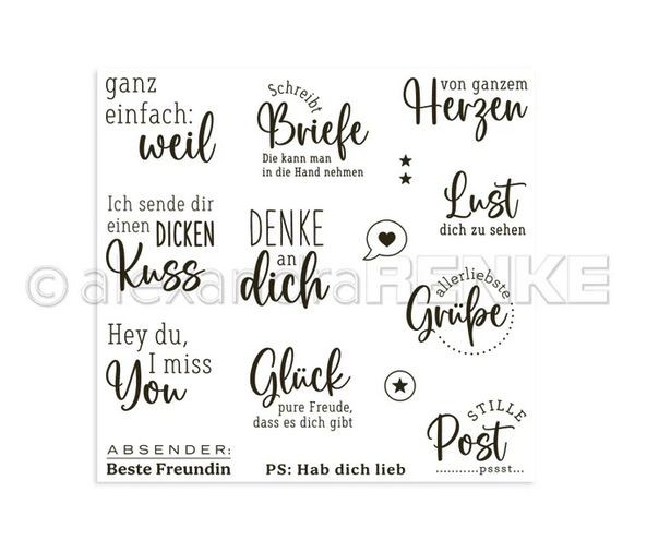 alexandraRENKE Clear Stamps Denke an dich