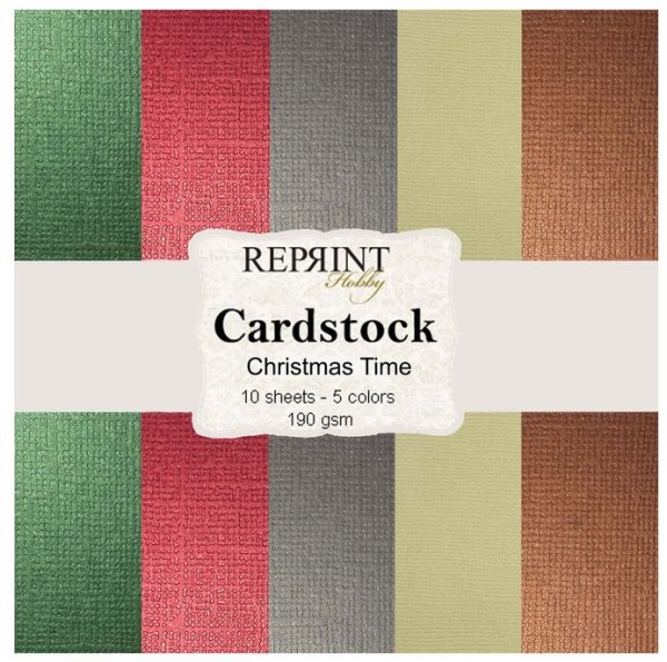 Reprint Christmas Time 12x12 Inch Cardstock (CSP021)