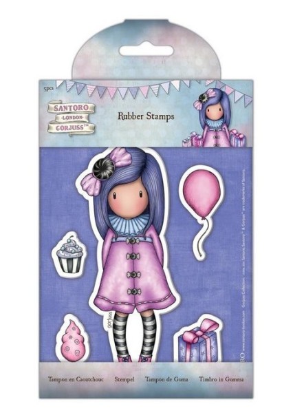 Birthday Rubber Stamp (5pcs) (GOR 907168)